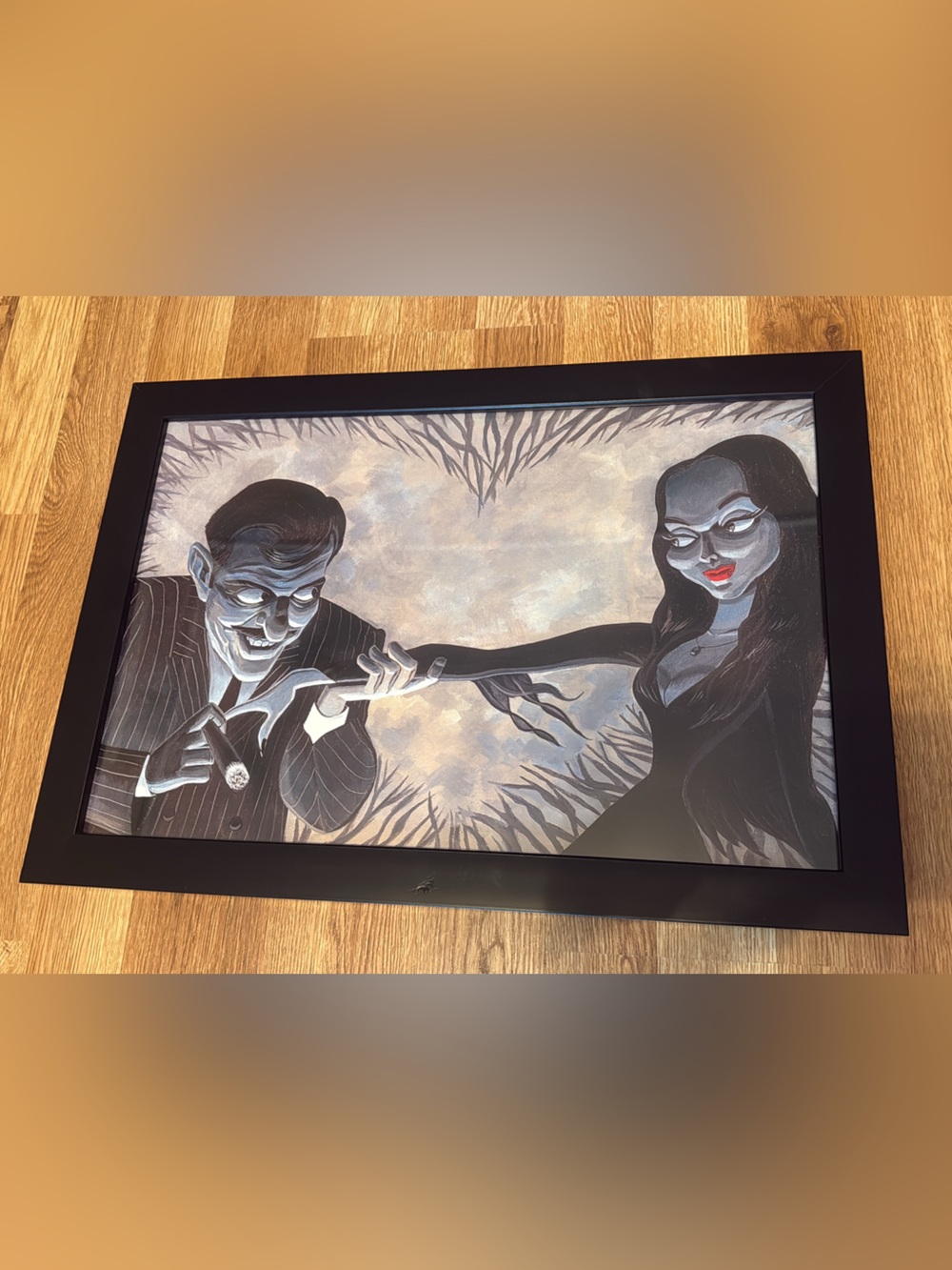 Gothic Love featuring Morticia and Gomez Addams - Art Print 14x20 frame